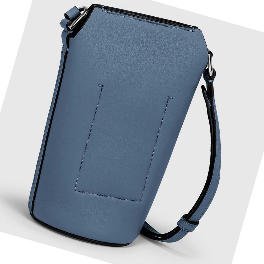 Men's Ecco Textureblock Pot Bags Blue | Canada 701FDN